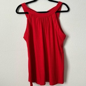 Red tank top very cute on!